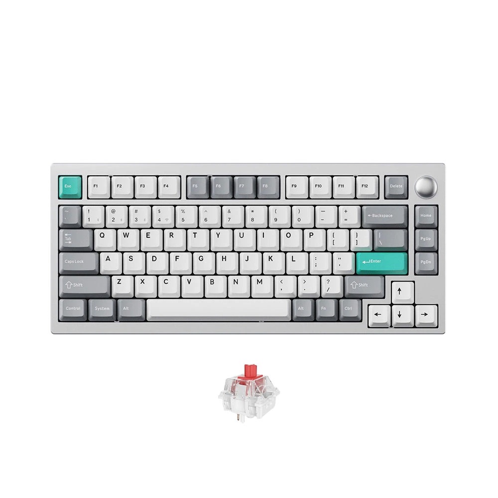 Bàn phím cơ không dây Lemokey P1 Pro Space Silver RGB Hotswap CNC Aluminum (Keychron Sw) | BigBuy360 - bigbuy360.vn
