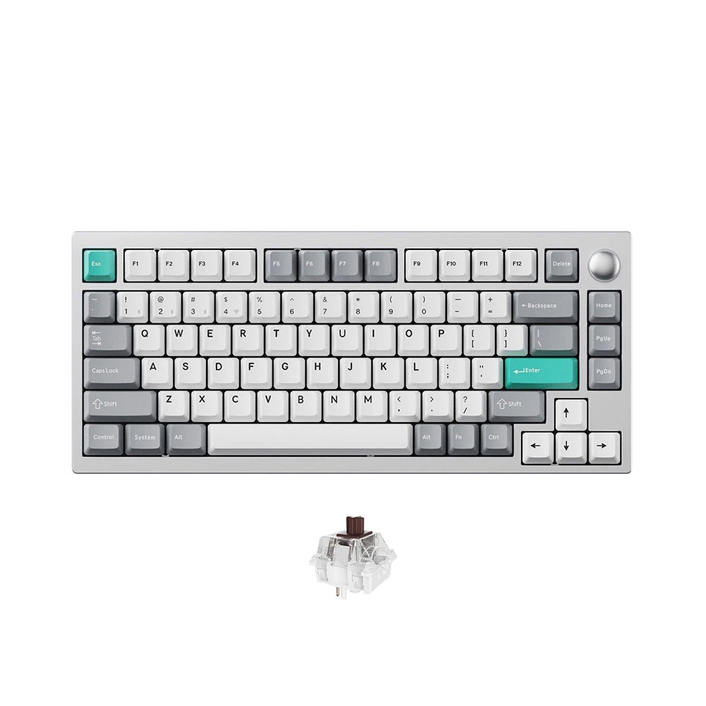 Bàn phím cơ không dây Lemokey P1 Pro Space Silver RGB Hotswap CNC Aluminum (Keychron Sw) | BigBuy360 - bigbuy360.vn