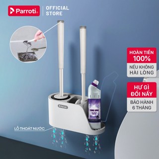 Cọ bồn cầu, cọ toilet nhà vệ sinh 3 trong 1, có thể treo tường  Parroti Silicon SL02
