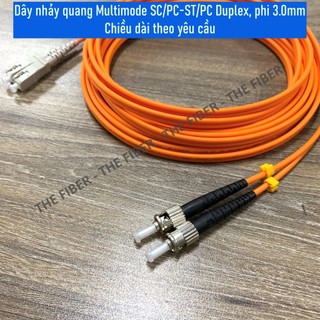 Dây nhảy quang Multimode SC/PC-ST/PC Duplex, phi 3.0mm - Chiều dài theo yêu cầu