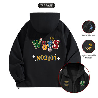 Áo Khoác Gió Nam Nữ Mũ Cao Cấp 2 Lớp By TEEDARK Mã Whops In Hình Kháng Nước Chống Nắng Form Rộng Kiểu Dáng Unisex
