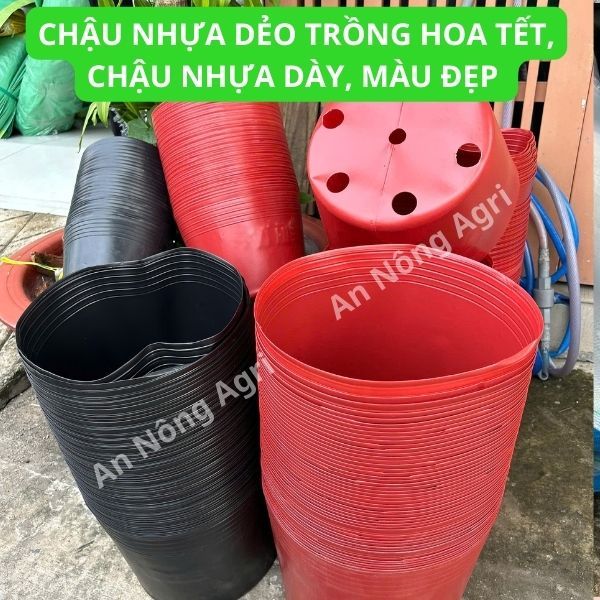 Combo 10 Chậu Nhựa Dẻo Vĩ Hiền Trồng Cây C9 đến C12