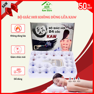 Bộ Giác Hơi Không Dùng Lửa KAW 24 Cốc,full phụ kiện an toàn và dễ dàng sử dụng,bảo hành chính hãng 