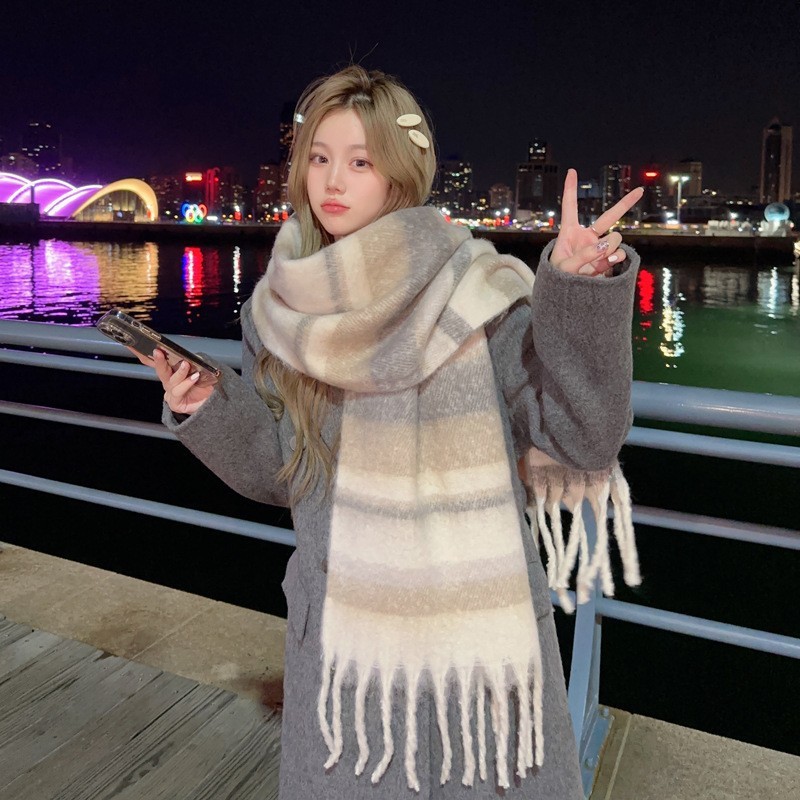 Khăn quàng cổ, khăn len kích thước 180x70 nam nữ nhiều màu chất mềm mịn | BigBuy360 - bigbuy360.vn