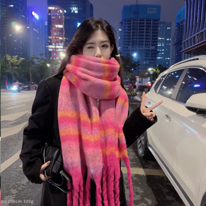 Khăn quàng cổ, khăn len kích thước 180x70 nam nữ nhiều màu chất mềm mịn | BigBuy360 - bigbuy360.vn