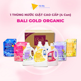 1 Thùng Nước Giặt Xả ( 4 can) BaLi Organic Cao Cấp-Hương Thơm Quyến Rũ,Dịu Nhẹ,An Toàn Cho Quần Áo