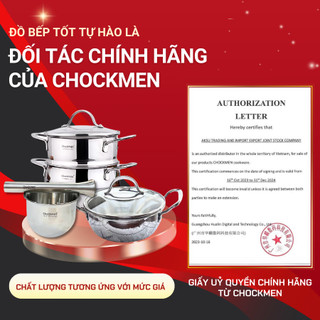 C210/C42/C107 - Nồi luộc gà Chockmen Nồi Súp inox cao cấp đúc nguyên khối 3 lớp cao cấp không gỉ