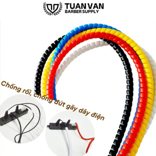 Túi 16m Dây quấn chống rối dây điện, cáp sạc, máy sấy dây lò xo chống đứt gãy