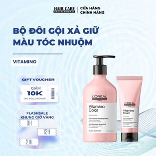  Combo Dầu gội 500ml & Dầu xả 200ml giữ màu tóc nhuộm & dưỡng tóc mềm mượt Vitamino Color 