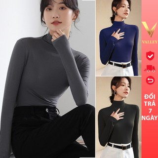 Áo Thun Giữ Nhiệt Nữ Tay Dài Cổ Cao Dáng Ôm Avocado mùa thu đông, Áo Giữ Nhiệt Nữ Big Size Ôm Body Tôn Dáng