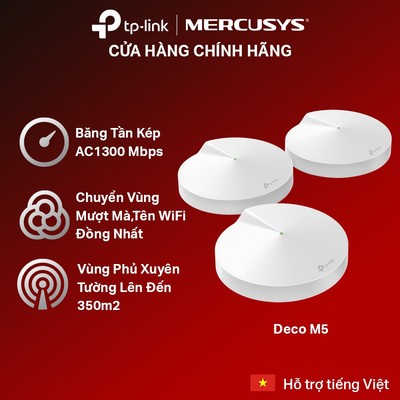 [Phủ Sóng Rộng] Mesh TP-Link Deco M5 | Wi-Fi Chuẩn AC1300, Tốc Độ Cao Cho Gia Đình
