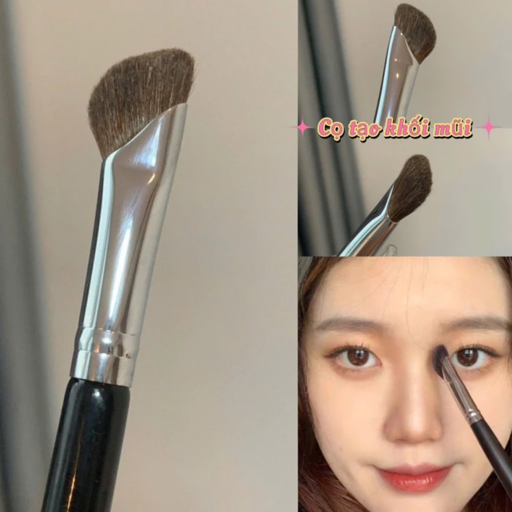 Cọ quạt đánh khối và bắt sáng mũi chuyên nghiệp #CK04 - Đen (BK shop)