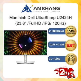Màn hình máy tính Dell UltraSharp U2424H (23.8 inch/ FullHD IPS/ 120Hz/ DP/ HDMI/ USB-C) Chính hãng Bảo hành 36 Tháng