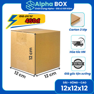   Combo  100 hộp carton đóng hàng 12x12x12 hộp giấy gói hàng giá rẻ và tiện lợi- ALPHA BOX 