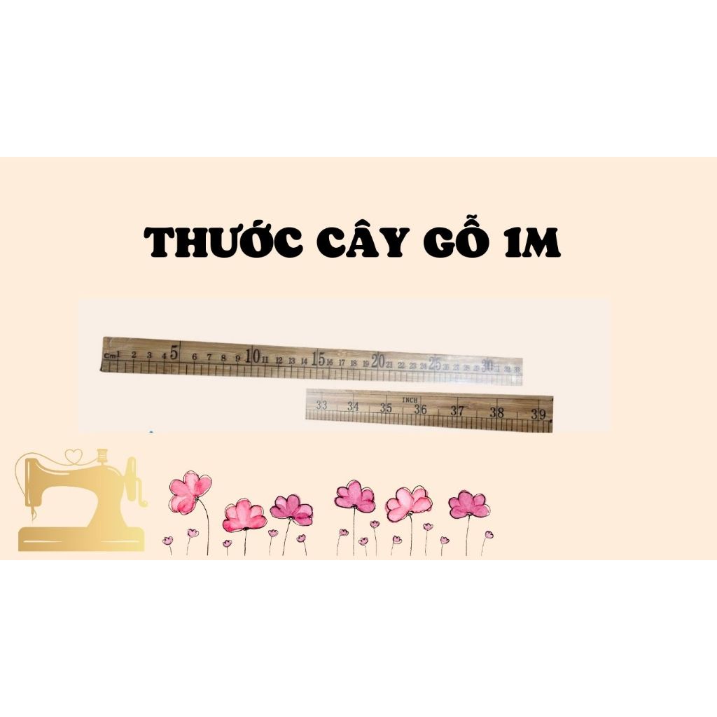 THƯỚC CÂY GỖ 1M
