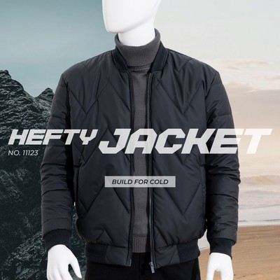 Áo Phao Nam Urban HEFTY JACKET Cổ Bomber, Dáng Slim Trẻ Trung, Giữ Ấm Cực Tốt, Trần Bông Định Hình, Độ Bền Cao NO. 11123