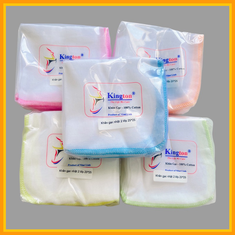 Set 10 khăn xô, khăn sữa Nhật 2 lớp siêu mềm cho bé (25*25)