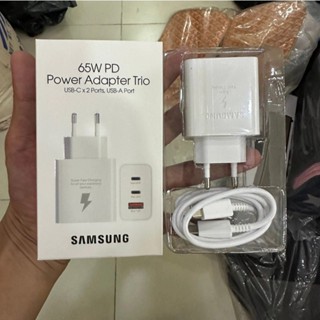 bộ sạc nhanh 65w cho điện thoại SAMSUNG, sạc không nóng máy có 3 cổng 65w ,25w, usb / bảo hành 5 năm