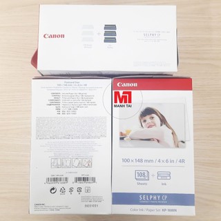 Giấy in + mực in Canon KP108 - Dùng cho Máy in Canon CP1000, Canon CP1300, Canon CP1500