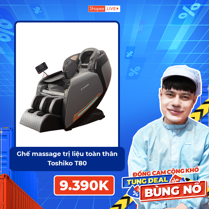 Ghế massage trị liệu toàn thân TOSHIKO T80 đa dạng các bài tập massage công nghệ điều khiển giọng nói mới