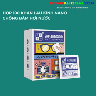Hộp 100 miếng lau kính Nano, chống bám hơi nước, chống mờ đa năng #TKSG...............