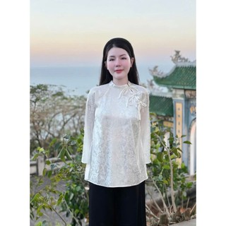 Set bộ thời trang nữ mặc đi chơi chất gấm cổ tròn tay dài quần ống rộng bo thun chất tuyết nhung dáng maxi siêu xinh