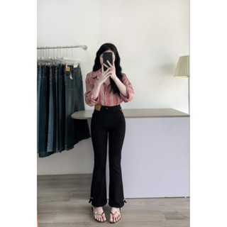 Quần jeans ống loe dáng ngắn cho nấm lùn ,chất mềm bền form đẹp ôm dáng #651