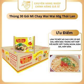 Mì Chay WAI WAI 60g Thái Lan Thơm Ngon Hương Vị Đậm Đà Giá Tốt - Hinohouse