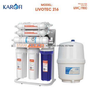 Máy Lọc Nước RO Karofi Livotec 216 Bảo Hành Chính Hãng 3 Năm 10 Cấp Lọc Màng RO công suất 20/h