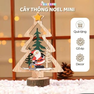  Cây thông noel mini bằng gỗ để bàn trang trí nhà cửa BT75 