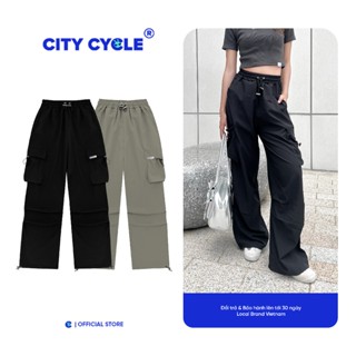 Quần ống rộng nam nữ dài jogger túi hộp gió Local Brand Chính Hãng City Cycle Quần gió Gatherpoint