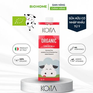 Sữa bò  hữu cơ ít béo Koita 1L