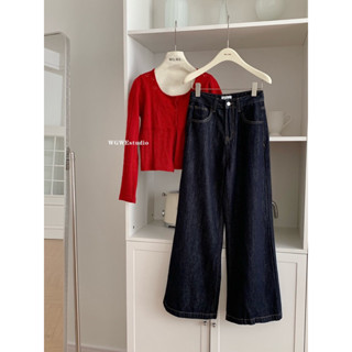 /Linhanofficial/ QUẦN JEANS SUÔNG WG WE 9757🇰🇷