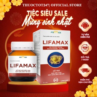 Giải Độc Gan Lifamax Giải Độc Gan, Mát Gan, Bổ Gan, Phục Hồi Chức Năng Gan (Hộp 30 Viên) thương hiệu Famax có FDA Mỹ