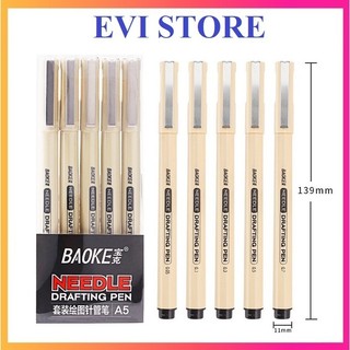  Bút kỹ thuật A5   Bút đi nét liner   Bút vẽ kỹ thuật mực đen vẽ caligraphy phác thảo Baoke BK1220 