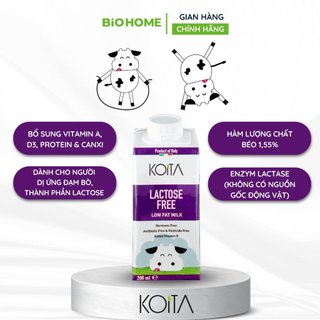 Sữa bò ít béo free lactose Koita (200ml)