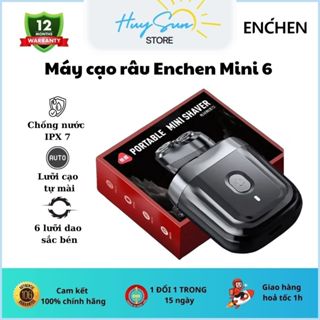  Máy Cạo Râu Enchen Mini 6 Lưỡi Dao Kép Mỏng Chống Nước IPX7 Tự Động Mài Lưỡi Dao 