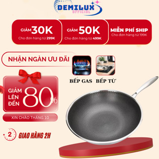 Chảo Chống Dính inox Sâu Lòng  Tổ Ong HOMECARE Dùng Cho Mọi Loại Bếp Chất Liệu Inox 3 Lớp Cao Cấp