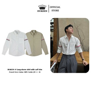 Áo Sơ Mi Dài Tay Nam Nữ Local Brand Dukeen Chất Liệu Thô, Form Regular Viền Tay SM065