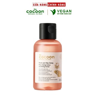  Toner Nước cân bằng da Sen Hậu Giang cocoon 140ml - VEGAN - Mỹ Phẩm Thuần Chay 140ml Tặng dây buộc tóc 