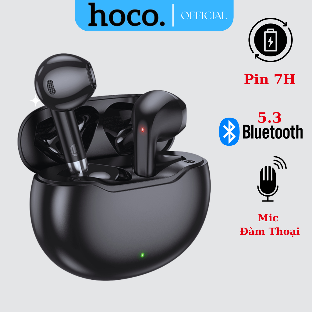 Tai nghe bluetooth Hoco EW61, Tai nghe nhét tai không dây có mic đàm thoại, nghe nhạc 7H, âm thanh nổi, Bluetooth 5.3 | BigBuy360 - bigbuy360.vn