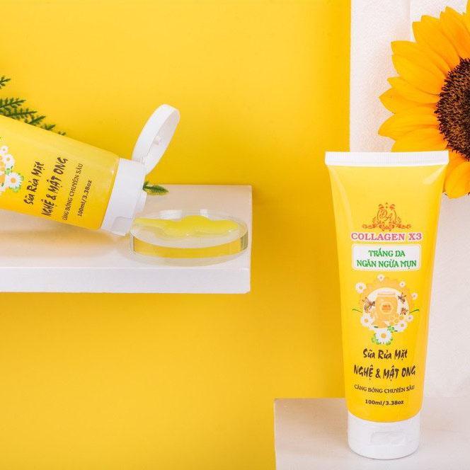 Kem Chống Nắng Collagen X3 và Sữa Rửa Mặt Nghệ Mật Ong Colagen X3 chính hãng Mỹ Phẩm Đông Anh