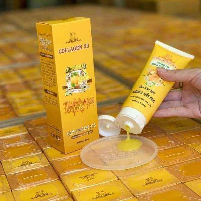 Kem Chống Nắng Collagen X3 và Sữa Rửa Mặt Nghệ Mật Ong Colagen X3 chính hãng Mỹ Phẩm Đông Anh