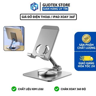 Giá Đỡ Điện Thoại, Máy Tính Bảng Kim Loại Chống Trượt, Tản Nhiệt, Nhỏ Gọn Tiện Lợi Tuỳ Chỉnh Độ Cao, Xoay 360
