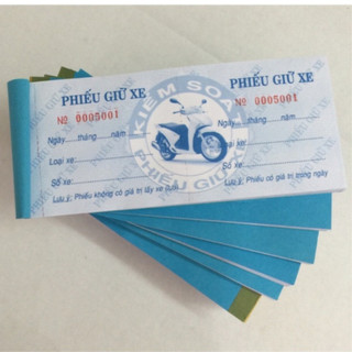 Vé giữ xe máy có đóng số nhảy - Văn phòng phầm Bảo Quân