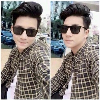 Kính mát V tây đen gọng nhựa mỏng thời trang nam nữ unisex, mắt kiếng râm chống bụi gọng mảnh đi biển, đi phượt, du lịch