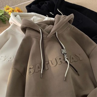 Áo Hoodie Nam Nữ From Rộng Unisex SATURDAY In Nổi Chất Liệu Vải Nỉ Bông Cao Cấp Dày Dặn Mềm Mịn
