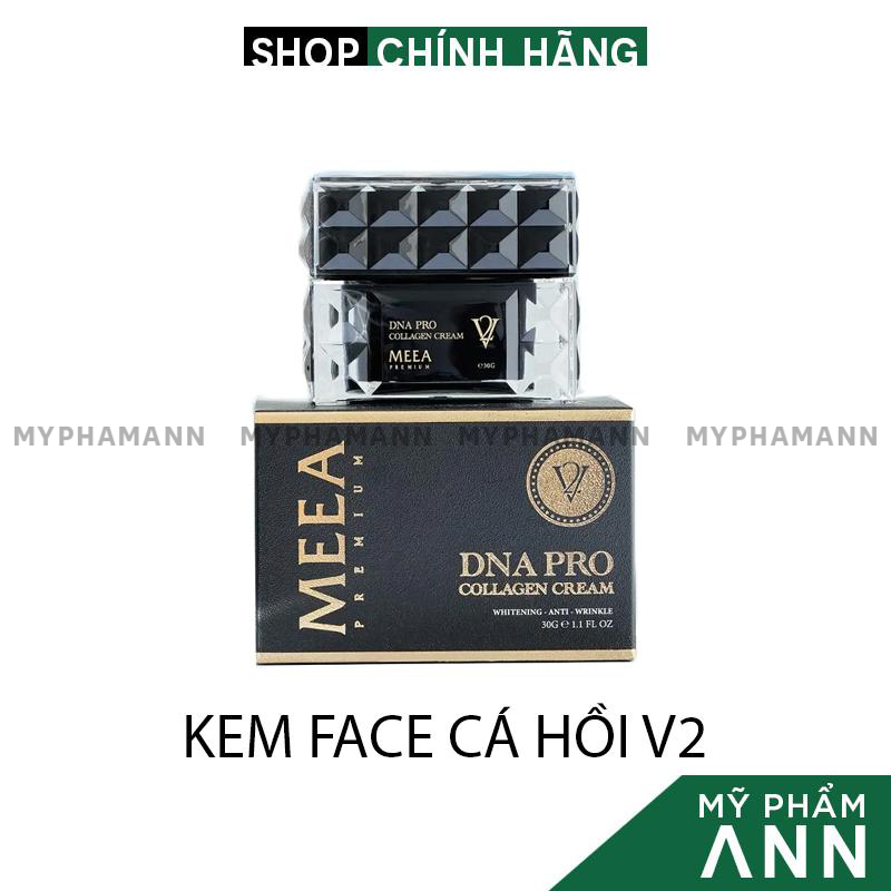 Kem Face DNA Pro Collagen Cream V2 MeeA Organic Chính Hãng 30g - Kem Face Cá Hồi Hỗ Trợ Trắng Da Giảm Thâm Nám