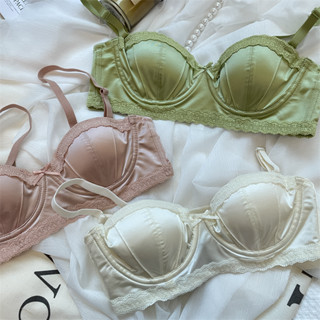  Áo Lót Nữ Áo Ngực Mút Mỏng Có Gọng Nâng Ngực Gợi Cảm Chất Lụa Satin Phối Ren Cho NữAvalingerie AL0080 