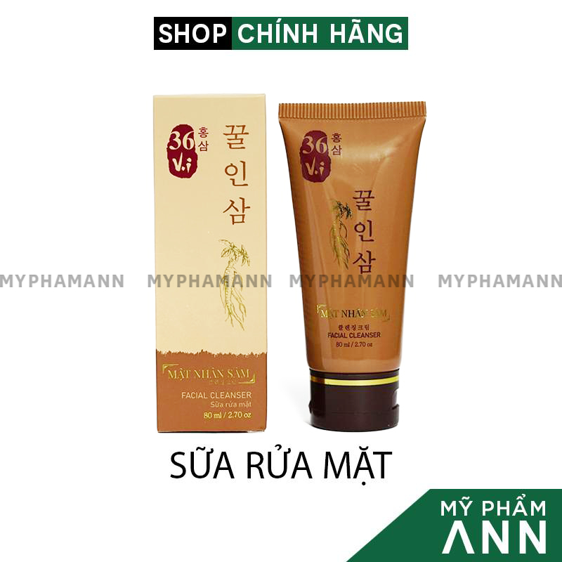 Sữa Rửa Mặt 36 Vị Mật Nhân Sâm - Sữa Rửa Mặt Cao Mụn Sâm Đỏ 36 Vị MeeA Origin Chính Hãng